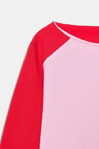 COMBINATION RAGLAN SLEEVE T-SHIRT