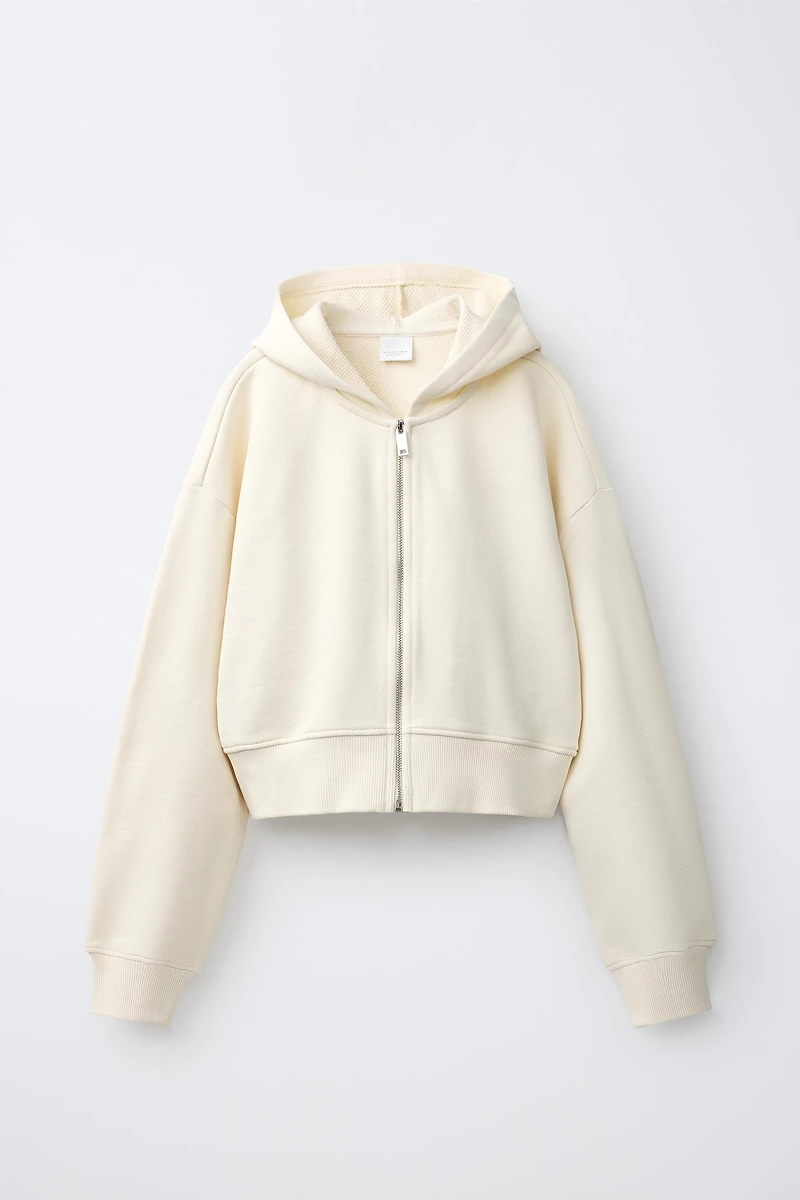 CROPPED HOODIE SWEATSHIRT