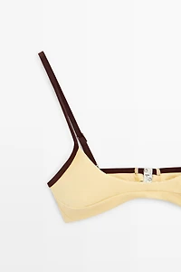 Contrast bikini top
