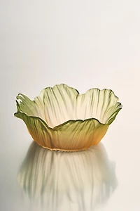 GLASS FLOWER BOWL