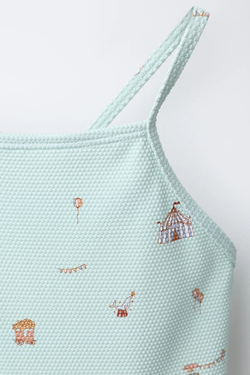 1-6 YEARS/ CIRCUS RUFFLE SWIMSUIT