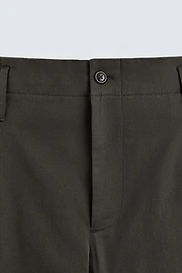 COTTON - VISCOSE PLEATED PANTS