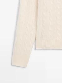 100% wool cable-knit cardigan