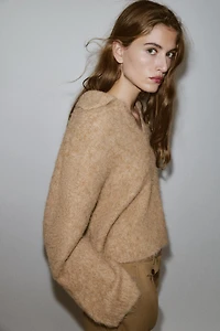 BRUSHED EFFECT KNIT JUMPER