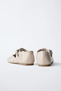 PATENT FINISH T-BAR BALLERINAS