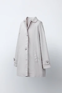 MANTEAU UNI AVEC LIN ET COTON