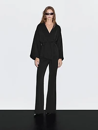 Flowing V-neck kimono