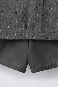 RHINESTONE PLEATED SKORT