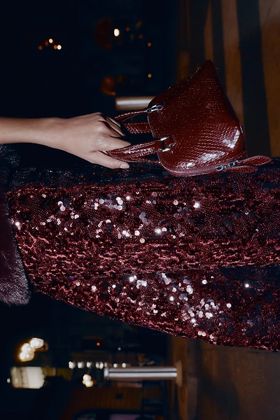 EMBOSSED MINI CITY BAG