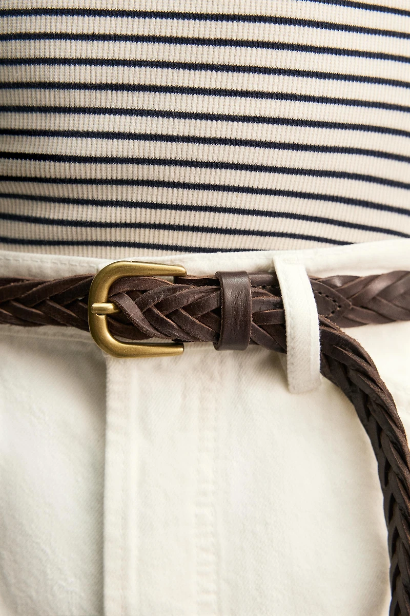 CEINTURE EN CUIR TRESSÉ AARON LEVINE X ZARA