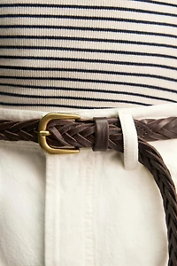 CEINTURE EN CUIR TRESSÉ AARON LEVINE X ZARA