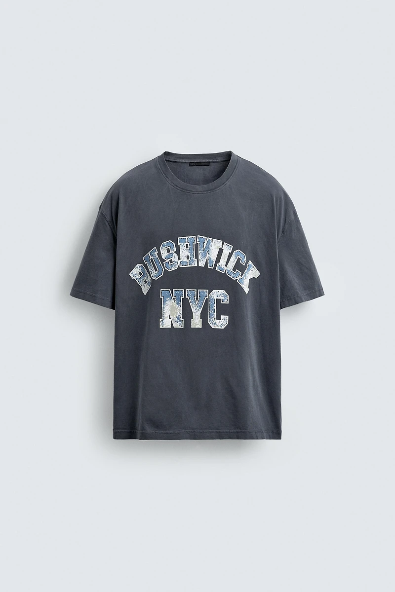 T-SHIRT IMPRIMÉ DÉLAVÉ