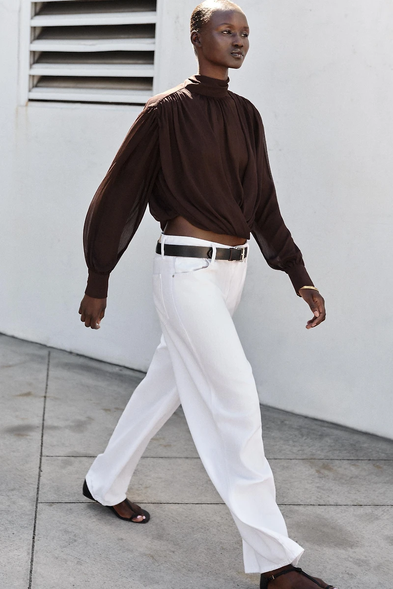 BLOUSE DRAPÉE À NŒUD