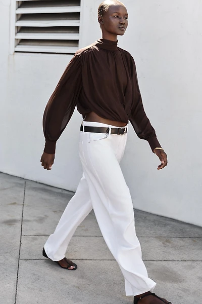 BLOUSE DRAPÉE À NŒUD