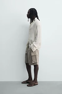 FLOWY TEXTURED JACQUARD SHIRT