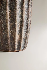 TERRACOTTA RAISED DESIGN TOOTHBRUSH HOLDER