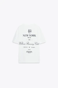 TEXT EMBROIDERED T-SHIRT