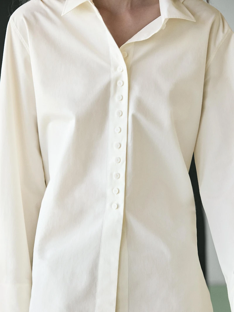 Chemisier boutons fantaisie 100 % coton