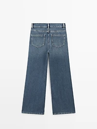 High-waist wide-leg jeans