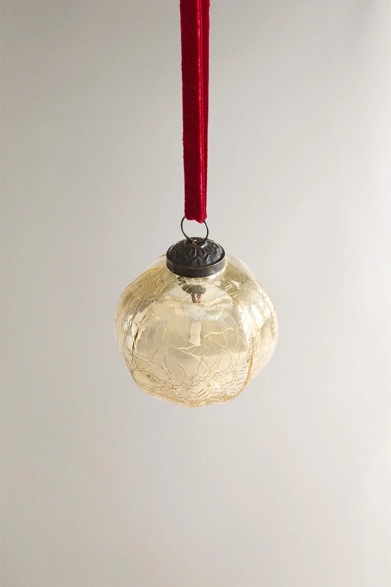 MIRRORED CHRISTMAS TREE BALL ORNAMENT