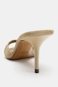 LEATHER HEELED SANDALS