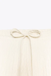 TEXTURED STRAIGHT LEG PANTS