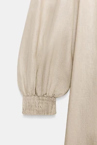 ZW COLLECTION LINEN BLEND MIDI DRESS
