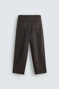 WASHED STRAIGHT FIT JOGGING PANTS