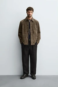SUEDE LEATHER OVERSHIRT