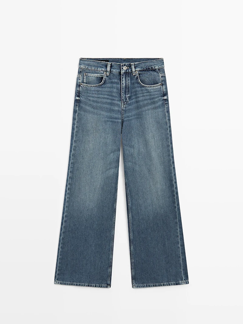Jean wide leg taille haute