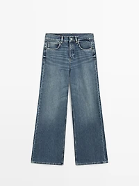 Jean wide leg taille haute