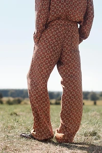 LIMITED EDITION 100% SILK PRINTED PANTS