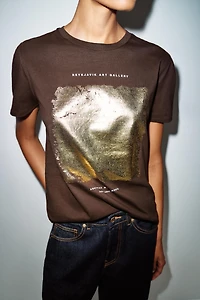 METALLIC PRINT T-SHIRT