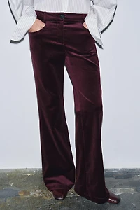 VELVET FLARE PANTS ZW COLLECTION