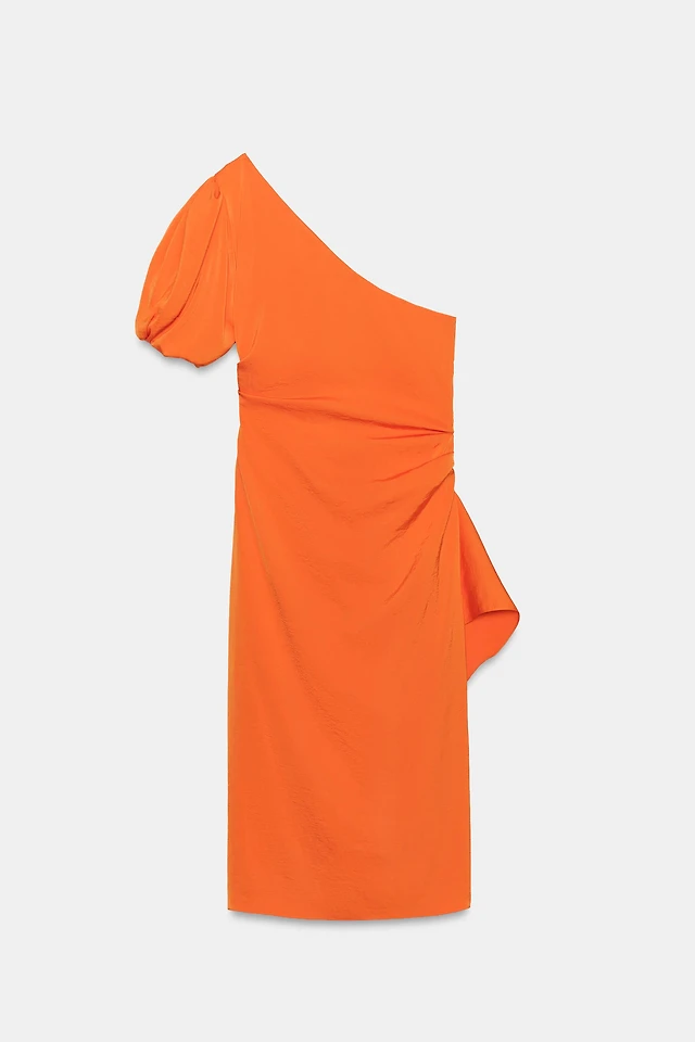 Zara ASYMMETRIC VELVET MIDI DRESS at Mall of America in Bloomington, MN