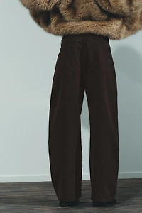 TRF LOW RISE BAGGY BARREL JEANS