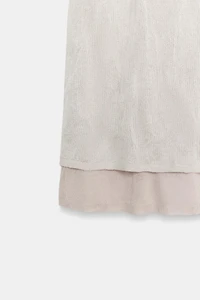 WRINKLED EFFECT KNIT MIDI SKIRT