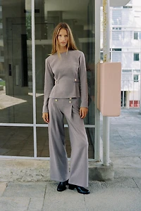 PANTALON SERGÉ À BOUTONS