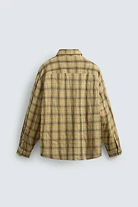 RELAXED FIT PLAID SHIRT