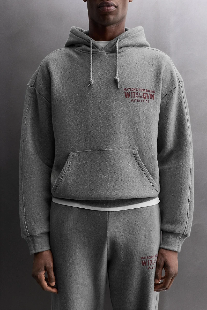 TEXT PRINTED HOODIE