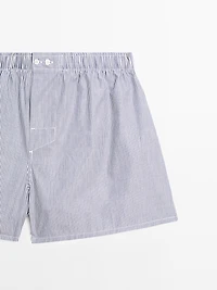 Striped print boxers