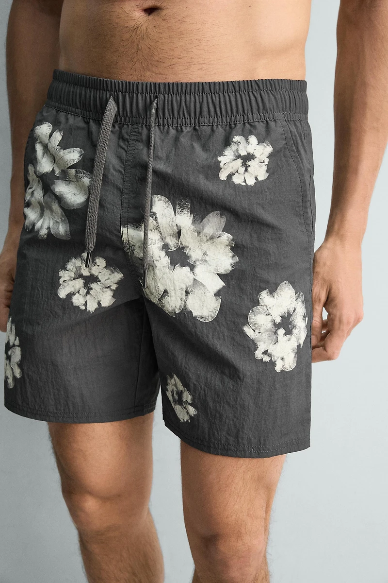 LONG FLORAL PRINT SWIMSUIT