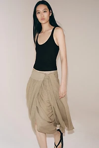 DRAPED PRINTED SKIRT ZW COLLECTION