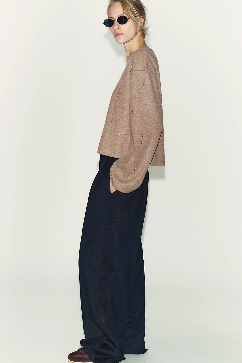 PULL CÔTELÉ BRILLANT