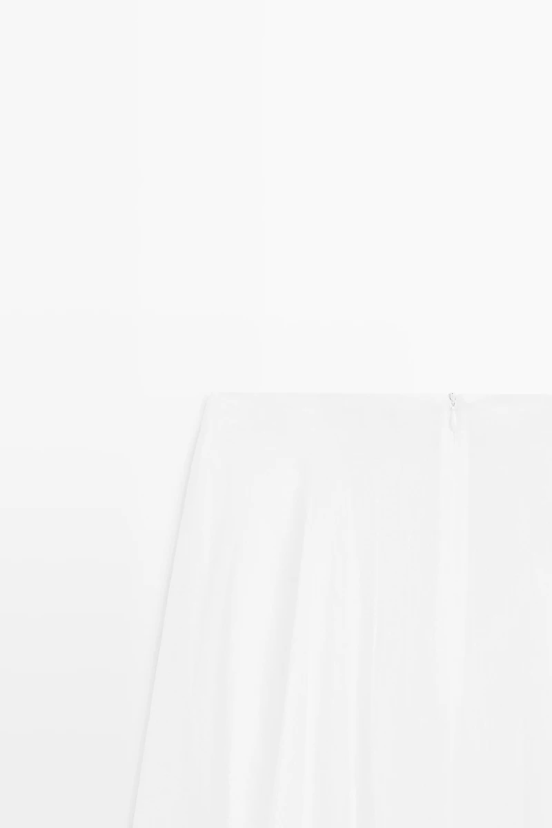 Crossover midi skirt with draped detail