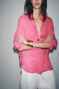 ZW COLLECTION WRINKLED BUTTON SHIRT