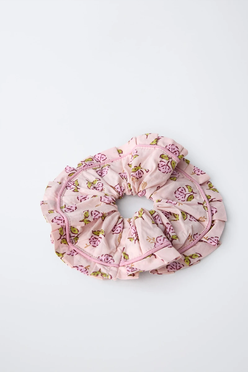 TWO-PACK OF BOHO PRINT SCRUNCHIES