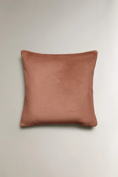 FAUX FUR THROW PILLOW COVER