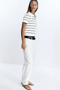 POLO EN MAILLE À MANCHES COURTES