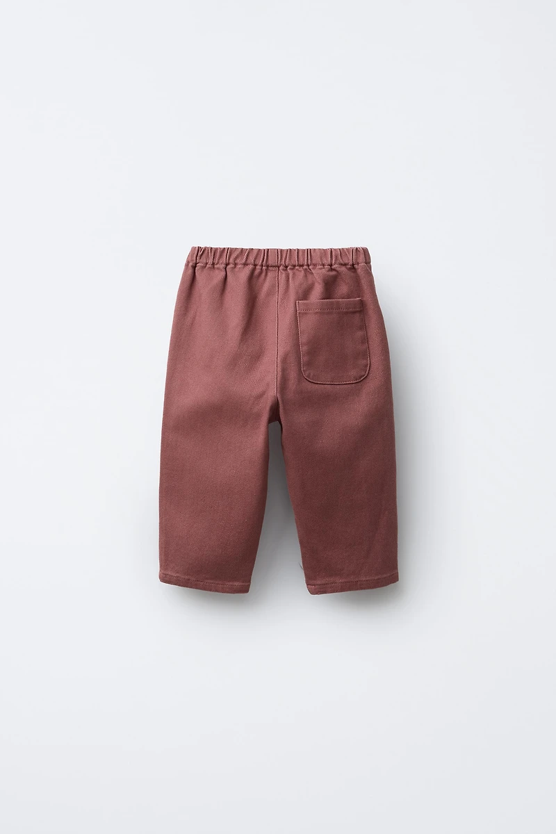 TWILL BAGGY PANTS